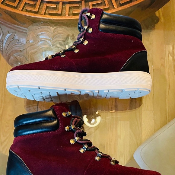 F-Troupe Women’s Suede Lace Up Hiking Boots - Picture 3 of 5